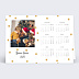 Carte de voeux Calendrier Plumetis