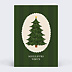 Carte de voeux Sapin illustré vintage