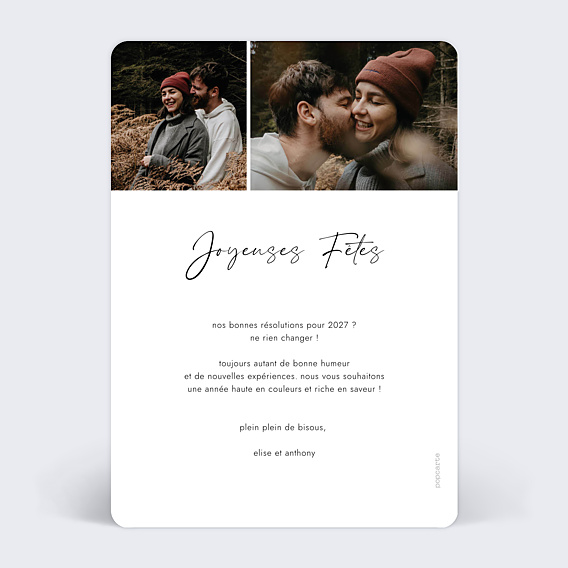 Carte de Voeux Particuliers Doux Souhaits