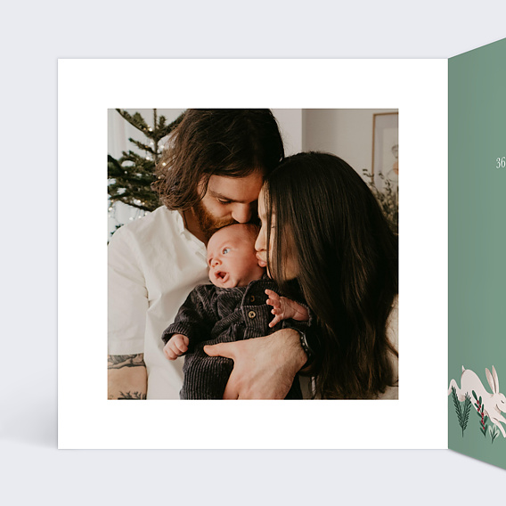 Carte de voeux Forêt Enchantée Intérieur Gauche