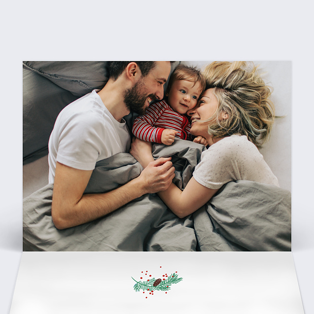 Carte de Voeux Particuliers Calendrier Double Pola Intérieur Gauche