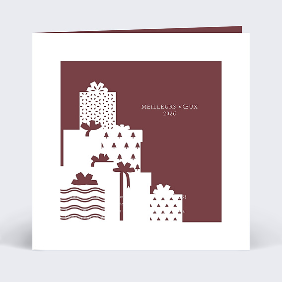 Carte de voeux Ribambelle de Cadeaux Recto