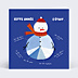 Carte de Voeux Particuliers Rétrospective Bonhomme de neige