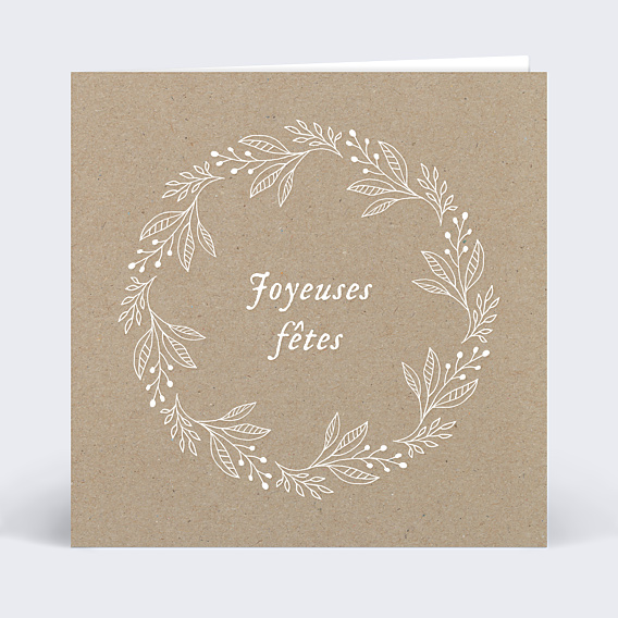 Carte de Voeux Particuliers Couronne Kraft