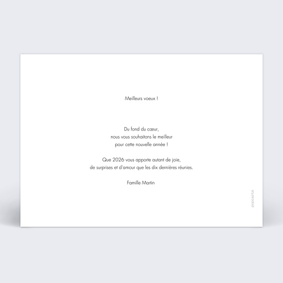 Carte de voeux Pastille Verso