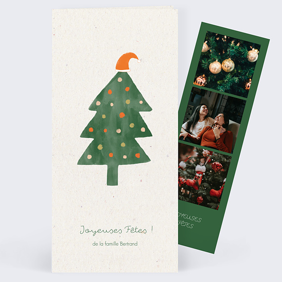 Carte de voeux Sapin Fantasque