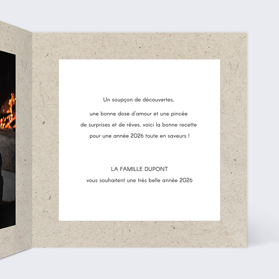 Carte de voeux Pêle-mêle Coton Intérieur Droit