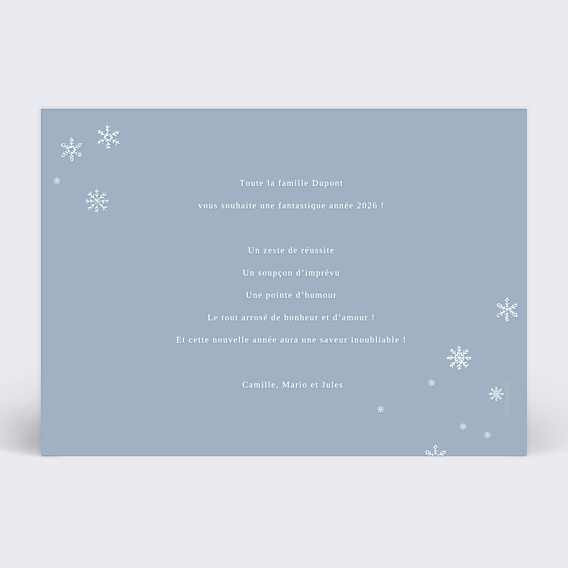 Carte de Voeux Particuliers Doux Flocons