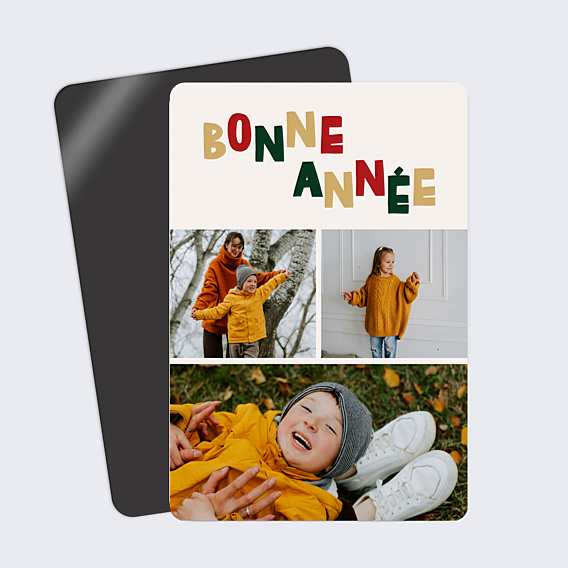 Carte de Voeux Particuliers Nouvelle année colorée