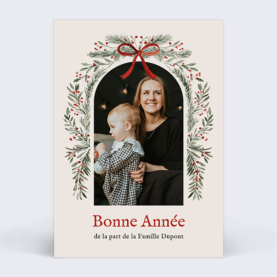 Carte de voeux Arche guirlande