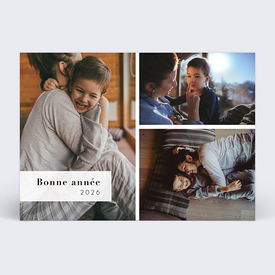 Carte de voeux Bandeau Graphique Recto