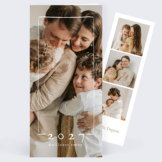 Carte de Voeux Particuliers Scintillant Bonheur