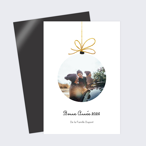 Carte de Voeux Particuliers Boule Suspendue