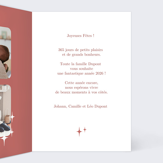 Carte de voeux Scintillements Intérieur Droit