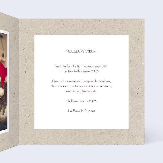 Carte de voeux Polaroid Couronne de Pins Intérieur Droit