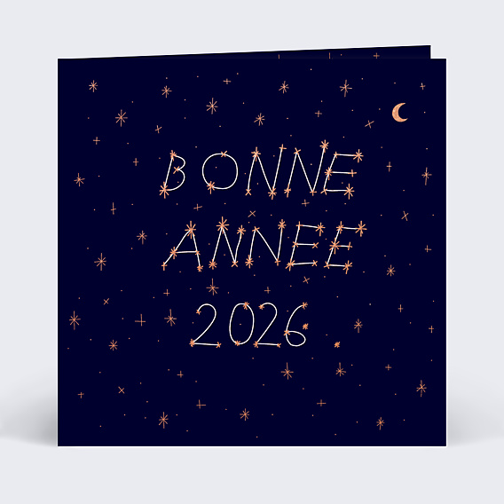 Carte de voeux Etoiles Magiques
