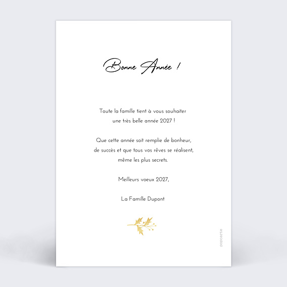 Carte de Voeux Particuliers Houx Magique