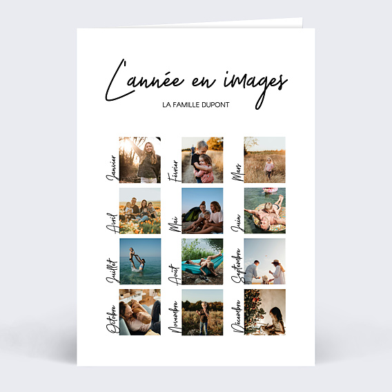 Carte de Voeux Particuliers Retrospective Vertical