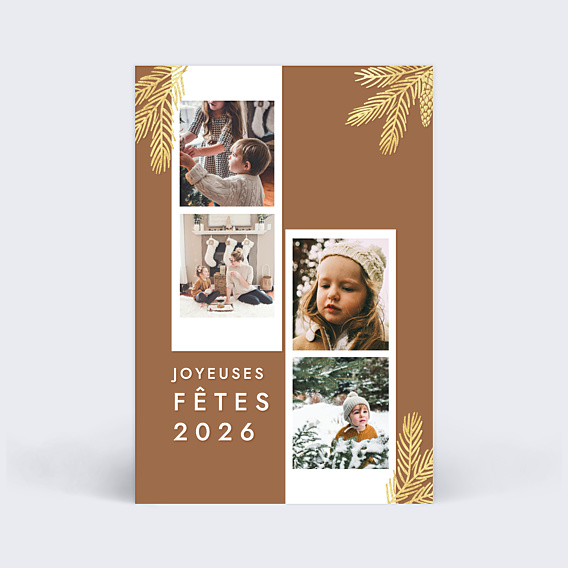 Carte de Voeux Particuliers Photomaton Ocre