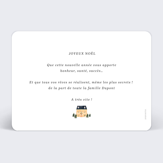 Carte de Voeux Particuliers Boule à Neige Maison