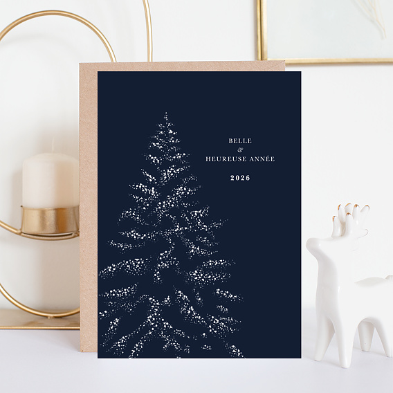 Carte de voeux Sous la neige Après 1