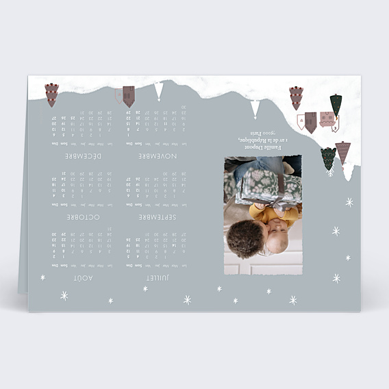 Carte de Voeux Particuliers Calendrier chalet