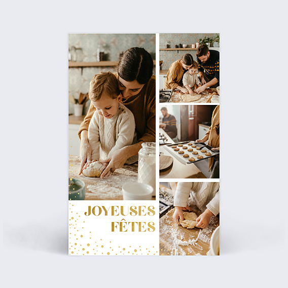 Carte de Voeux Particuliers Petits Flocons
