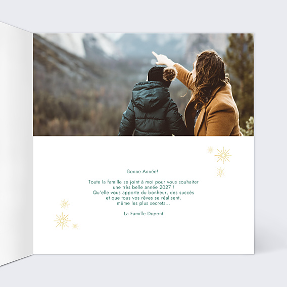 Carte de Voeux Particuliers Découpe Montage Sapins