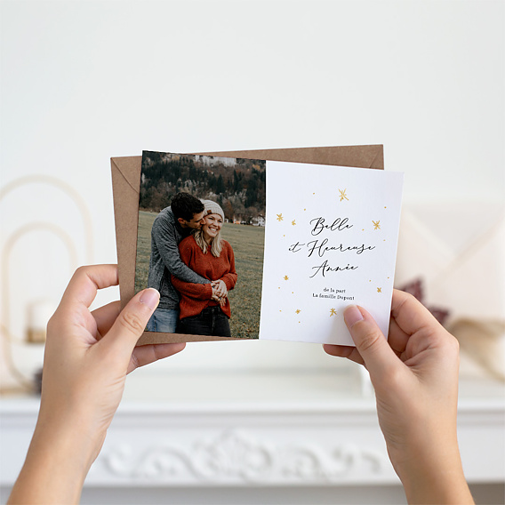 Carte de voeux Année Étincelante Après 4