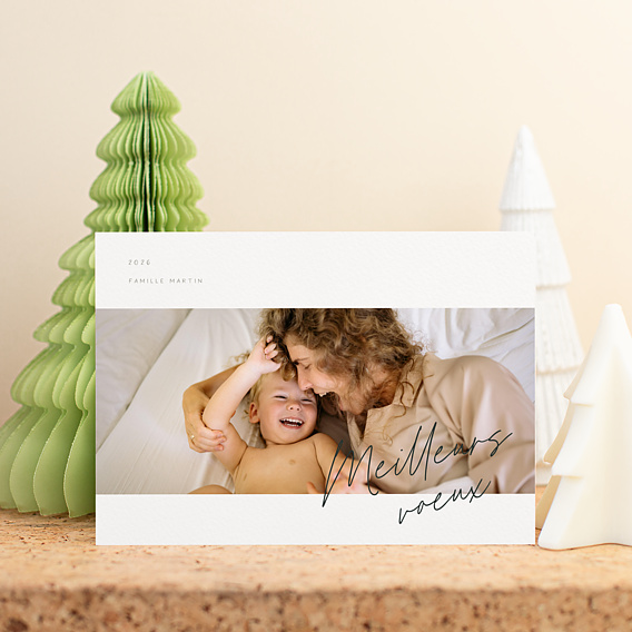 Carte de voeux Délicate Signature Après 4