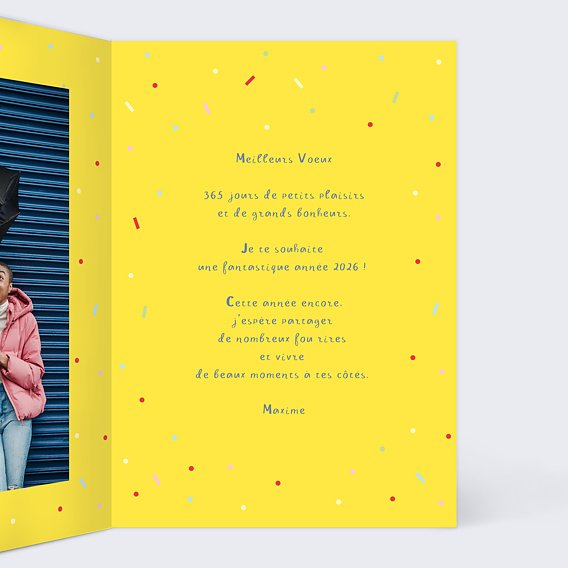 Carte de voeux Banannée Intérieur Droit