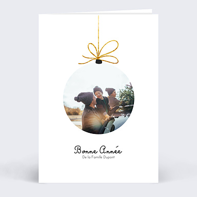 Carte de Voeux Particuliers Boule Suspendue
