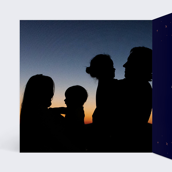 Carte de voeux Etoiles Magiques Intérieur Gauche