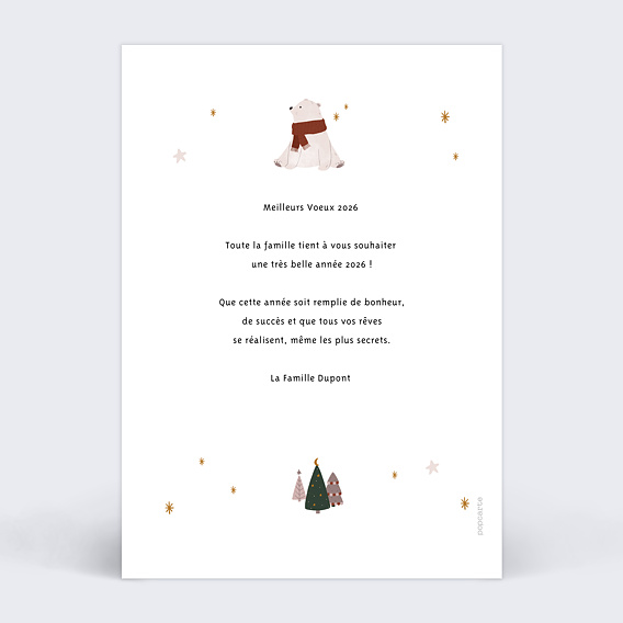 Carte de voeux Roi des Forêts Verso