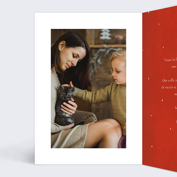 Carte de voeux Ciel Étoilé Intérieur Gauche