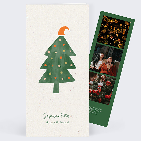 Carte de Voeux Particuliers Sapin Fantasque