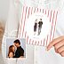 Carte de Voeux Particuliers Votre portrait en aquarelle aligné