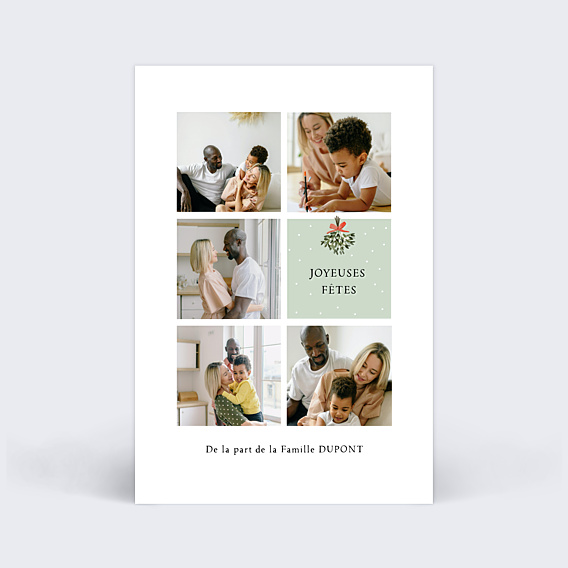 Carte de Voeux Particuliers Gui Aquarelle