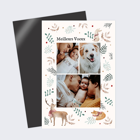 Carte de voeux Forêt Magique