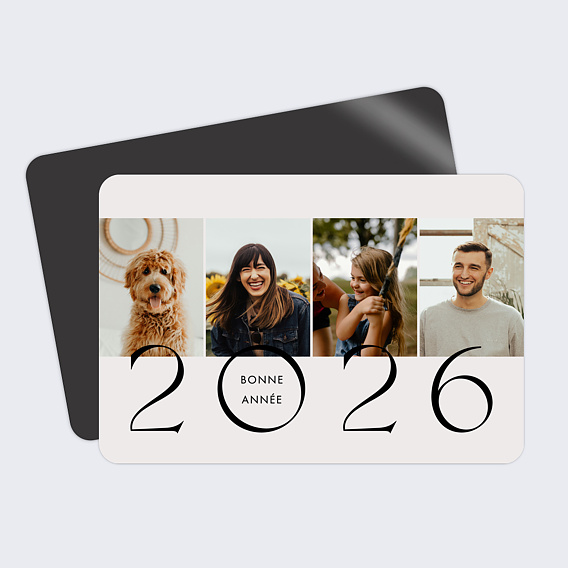 Carte de voeux Portrait Famille de 4