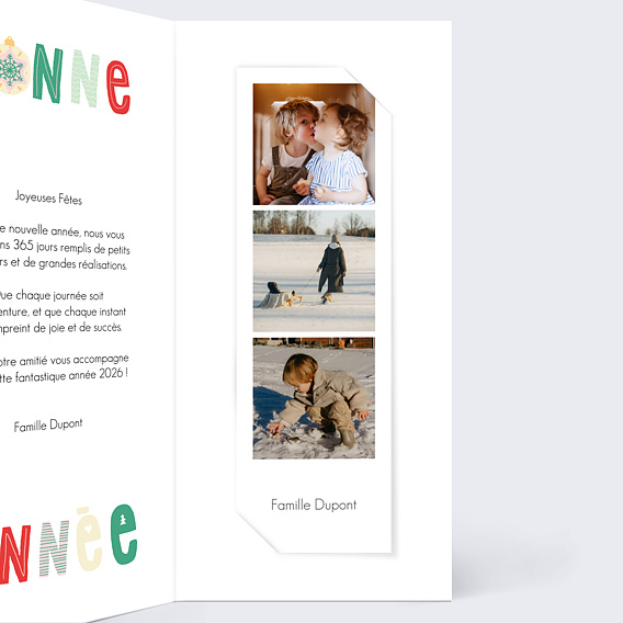 Carte de voeux Patchwork Intérieur Droit