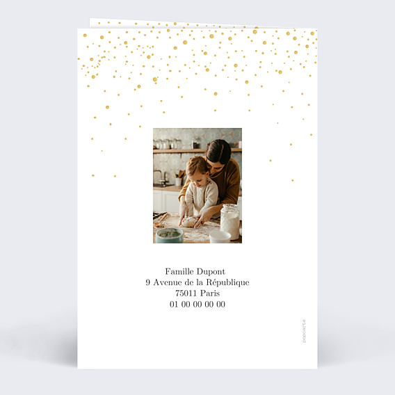 Carte de Voeux Particuliers Petits Flocons