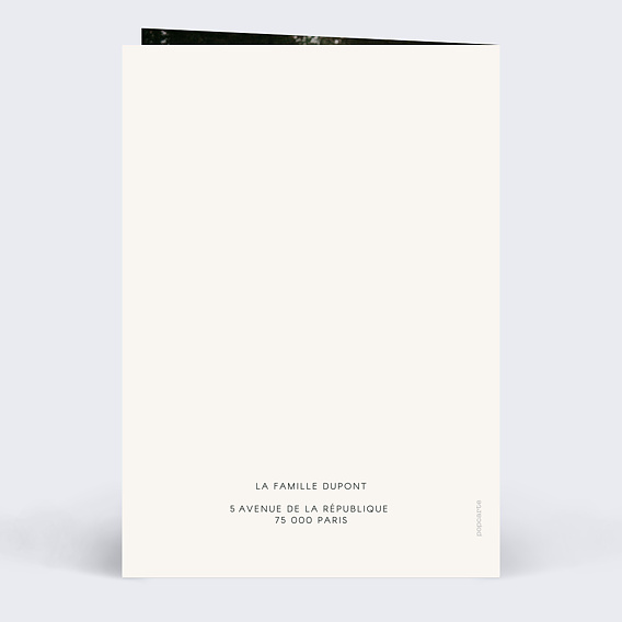 Carte de voeux Bonhomme de Neige Verso