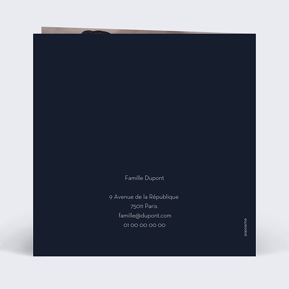 Carte de voeux Boucles Verso