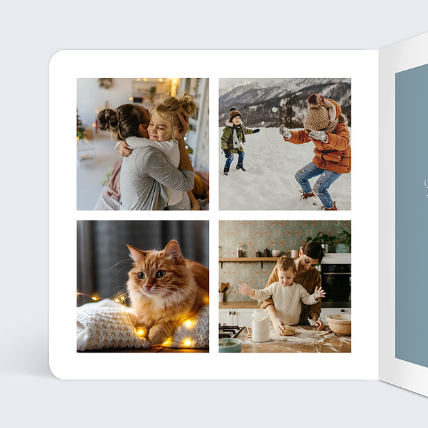 Carte de Voeux Particuliers Patinoire Intérieur Gauche