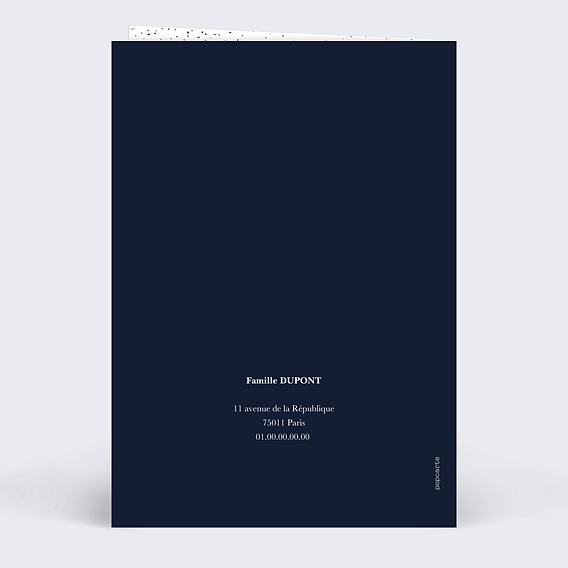 Carte de voeux Sous la neige Verso