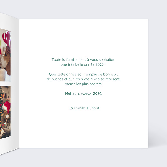 Carte de voeux Sylvestre I Intérieur Droit