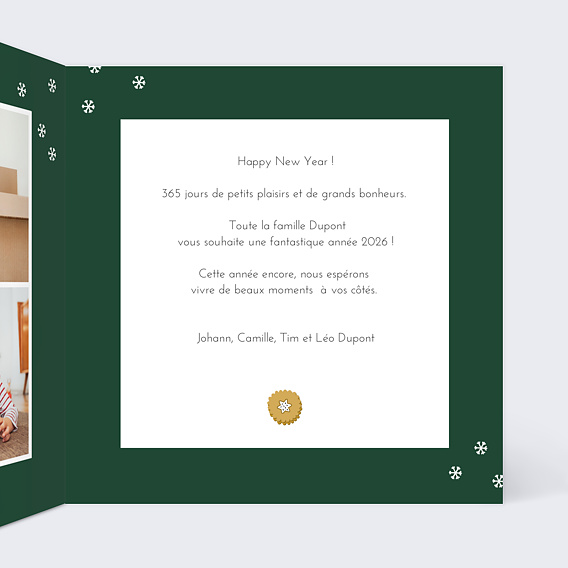 Carte de voeux Pain d'épices  Intérieur Droit