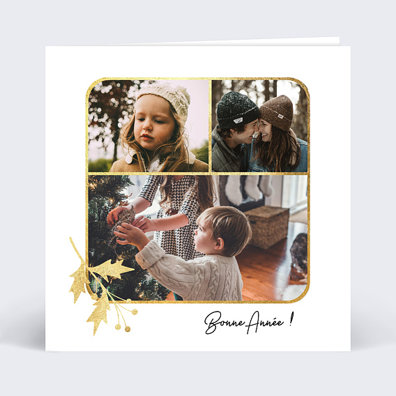 Carte de voeux Houx Magique