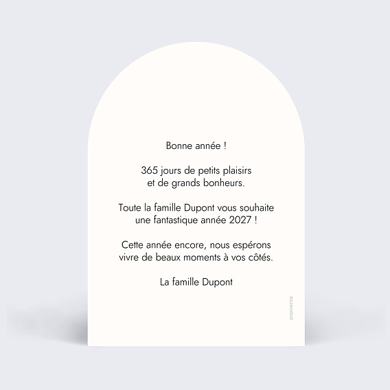 Carte de Voeux Particuliers Original Photo Année